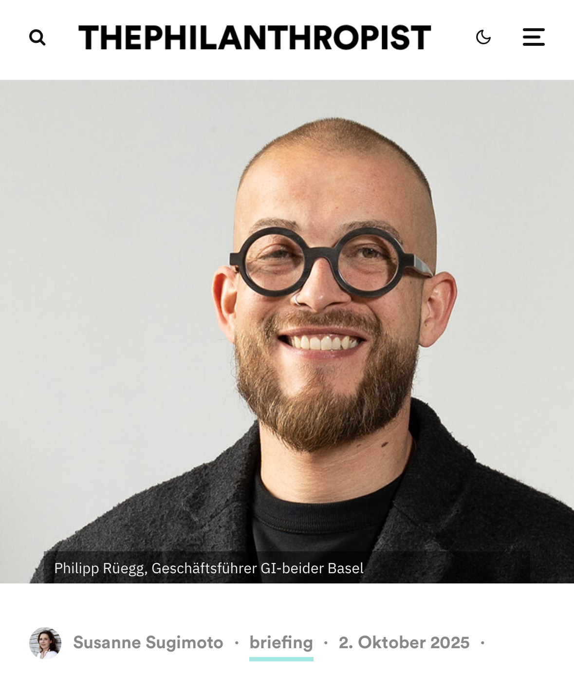 GI-beider Basel, Interview bei THE PHILANTHROPIST zu «Community»